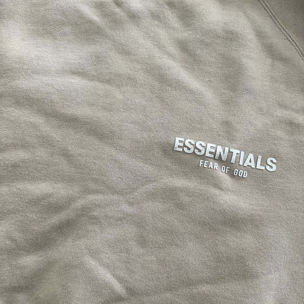 Essentials Crewneck Sweater in Tan - Picture 3 of 5